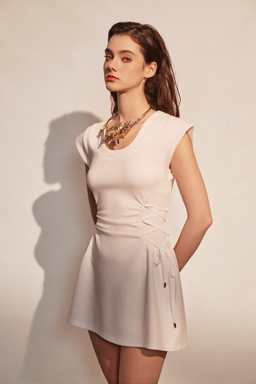 KINGWEN | White A-Line Dress