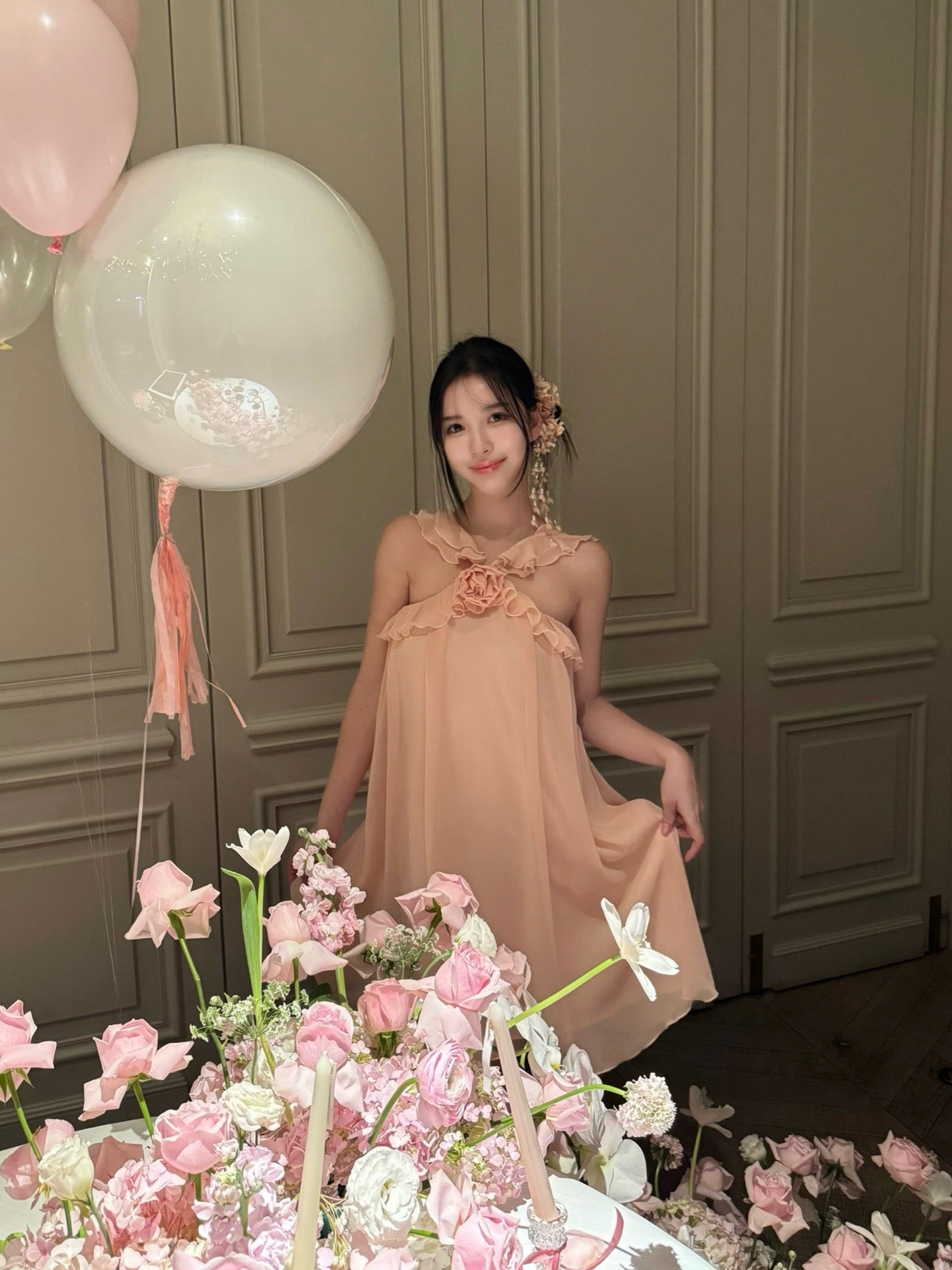 KINGWEN | Chiffon Slip Dress (2 Color)
