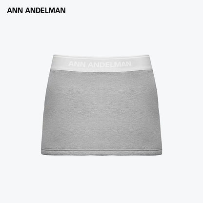 ANN ANDELMAN | Logo Trim Mini Skirt (2 Color)