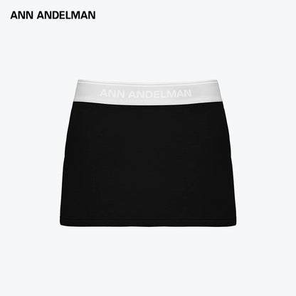 ANN ANDELMAN | Logo Trim Mini Skirt (2 Color)