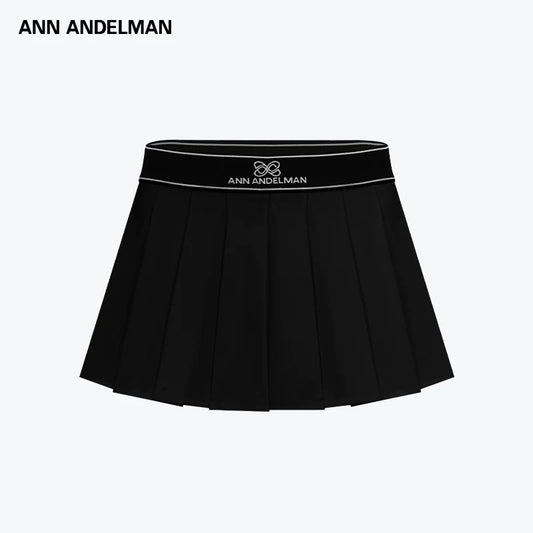 ANN ANDELMAN | Elastic Waist Pleated Mini Skirt (2 Color)