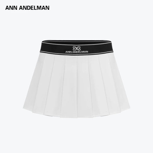 ANN ANDELMAN | Elastic Waist Pleated Mini Skirt (2 Color)