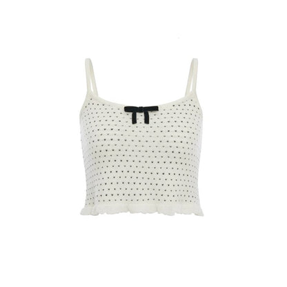 ROCHA ROMA | French Dots Knit Set (Cardigan+Tank Top+Skirt)