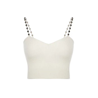 ROCHA ROMA | White Camelia Knit Set (Cardigan+Tank Top+Skirt)