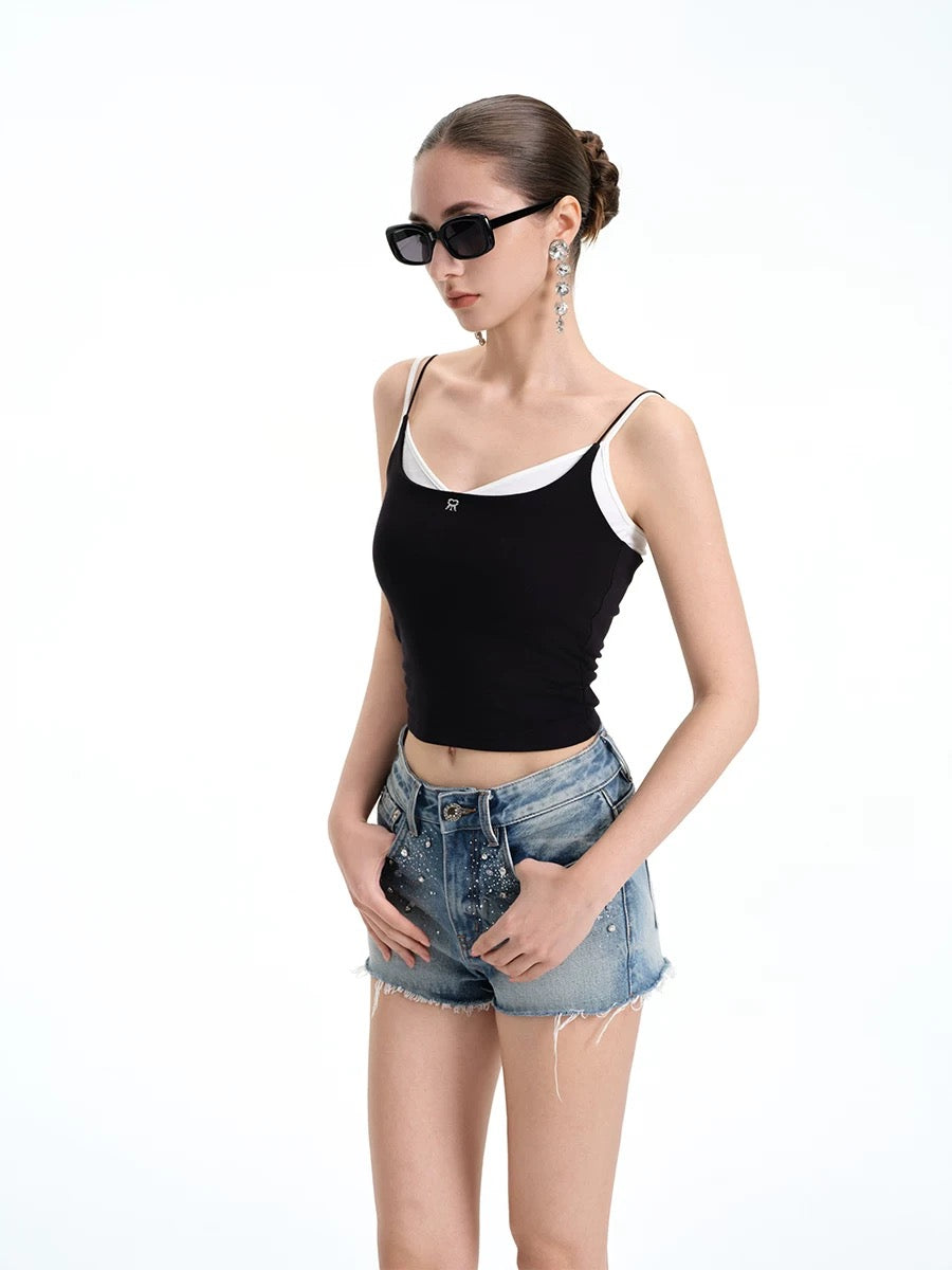 ROCHA ROMA | Contrast Layered Cami Top (2 Color)