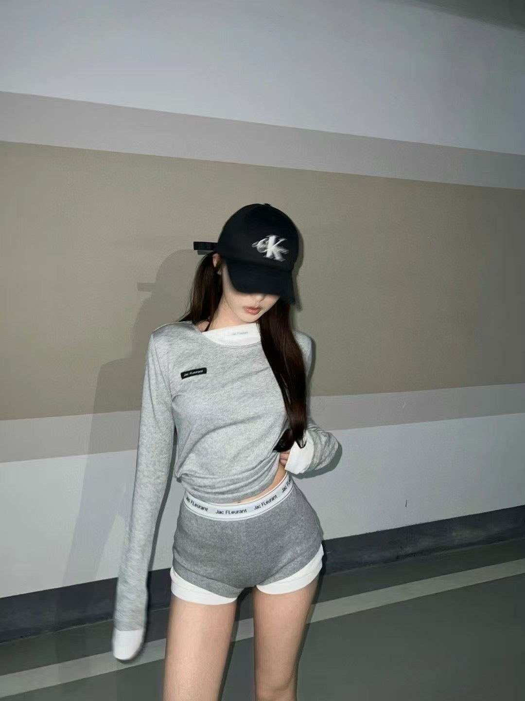 Jac Fleurant | Layered Long Sleeve Top and Shorts Set (2 Color)