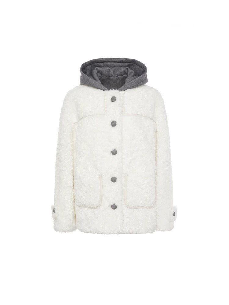 ROCHAROMMA | Detachable Teddy Patch Puffer Jacket