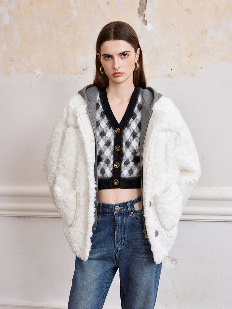 ROCHAROMMA | Detachable Teddy Patch Puffer Jacket