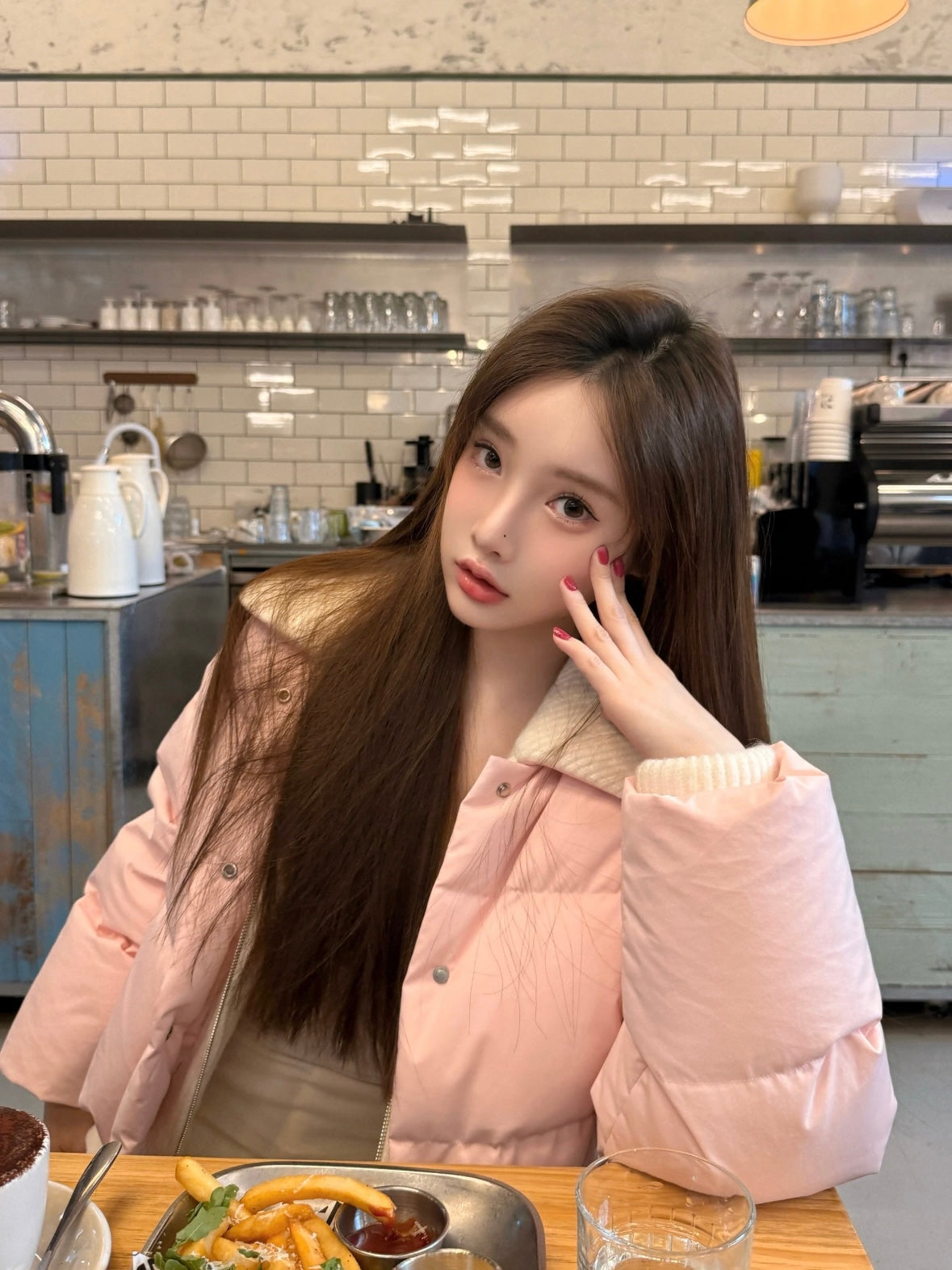 ROCHAROMMA | Knit-Panel Goose Down Jacket