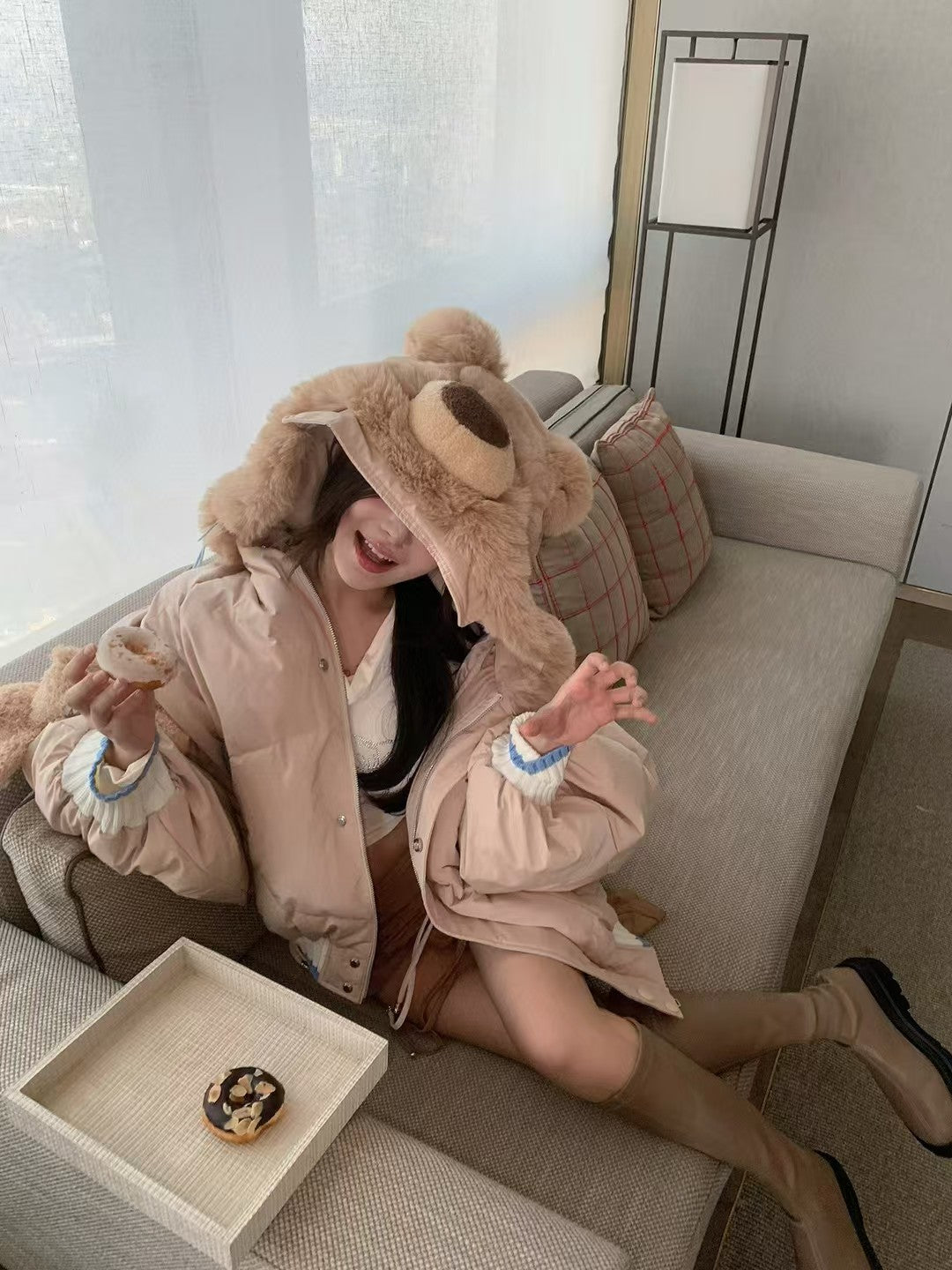 13DE MARZO | Doozoo Cosplay Down Puffer Jacket Semolina